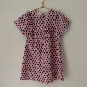 Zara Toddler Pink and Blue Floral Dress Size 3-4